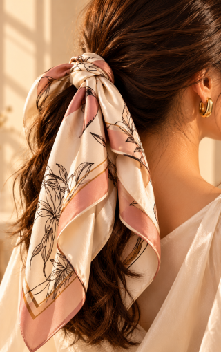 Golden Hour Scarf Portrait